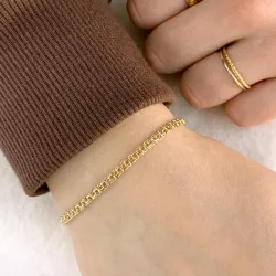 BNH Bismark armbånd i 14 karat gull 18,5 cm x 3,5 mm