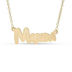 Navnehalskjede med anheng i 9 karat gull - My Letter