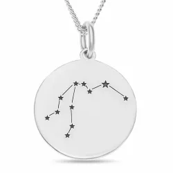 runde Navnehalskjede med anheng i sølv - My Letter