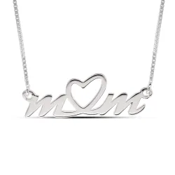 Navnehalskjede med anheng i sølv