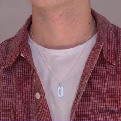 dogtag Navnehalskjede med anheng i sølv - My Letter