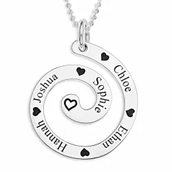 Navnehalskjede med anheng i sølv - My Letter