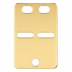 Lille ID-plate i 14 karat gull