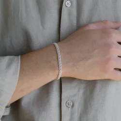 BNH Bismark armbånd i sølv 14,0 cm x 5,0 mm