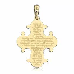 21 x 25 mm dagmarkors med fadervår i 14 karat gull - Amoré