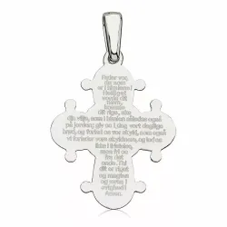 17 x 20 mm dagmarkors med fadervår i sølv - Amoré