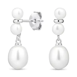 6-6,5 mm perle øredobber i sølv