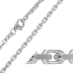 BNH Anker facet armbånd i 14 karat hvitt gull 17 cm x 2,8 mm