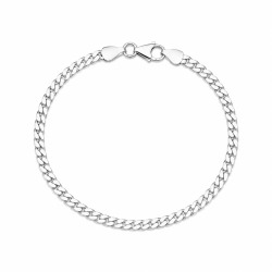 BNH panserarmbånd i sølv 21 cm x 3,3 mm