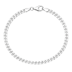BNH panserarmbånd i sølv 17 cm x 4,0 mm