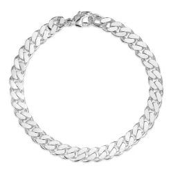 BNH panserarmbånd i sølv 17 cm x 5,4 mm