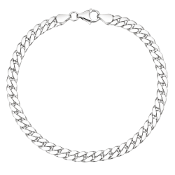 BNH panserarmbånd i sølv 18,5 cm x 5,4 mm