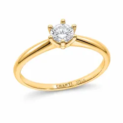 0,30 ct lab grown diamant solitairering i 9 karat gull 0,30 ct