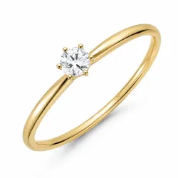 0,30 ct lab grown diamant solitairering i 9 karat gull 0,30 ct