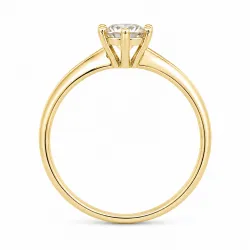 0,30 ct lab grown diamant solitairering i 9 karat gull 0,30 ct