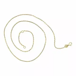 Ankerhalskjede i forgylt sølv 38 plus 3cm x 1,4 mm