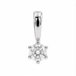 0,10 ct lab grown diamant solitaireanheng i sølv