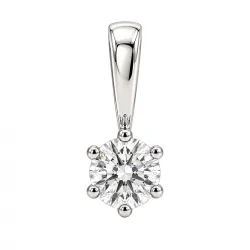 0,10 ct lab grown diamant solitaireanheng i sølv