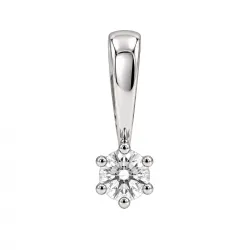 0,05 ct lab grown diamant solitaireanheng i sølv