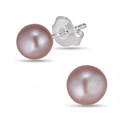 6-6,5 mm runde perleørepynt i sølv