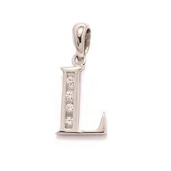 Bokstav l anheng i sølv