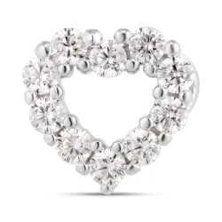 hjerte zirkon anheng i sølv