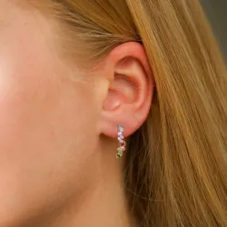 multifargede halvcreol i sølv - Bubbly Twist