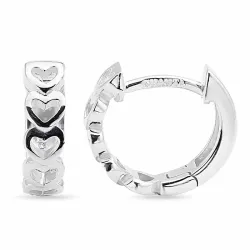 12 mm hjerte creol i sølv