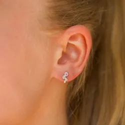 multifargede zirkon ørestikker i sølv - Bubbly Twist