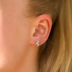 multifargede zirkon ørestikker i sølv - Bubbly Twist