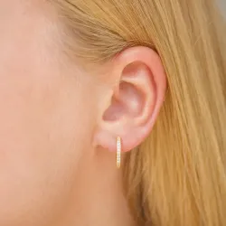 zirkon creol i forgylt sølv