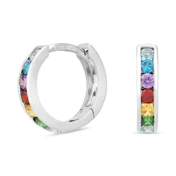 multifargede zirkon creol i sølv