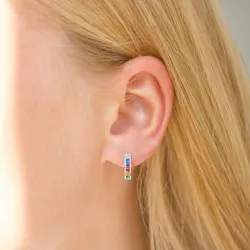 multifargede zirkon creol i sølv