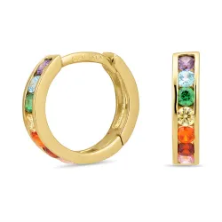 multifargede zirkon creol i forgylt sølv