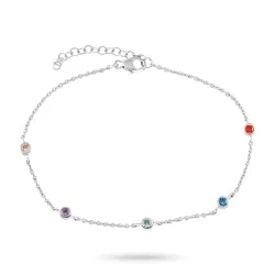 multifarget zirkon armbånd i sølv