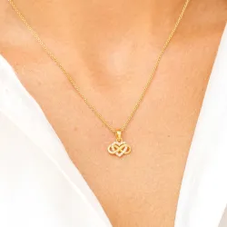 infinity zirkon anheng i forgylt sølv