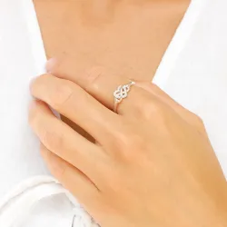 infinity zirkon ring i sølv