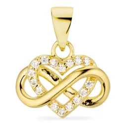 infinity zirkon anheng i forgylt sølv