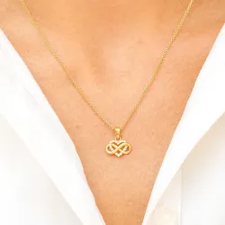 infinity zirkon anheng i forgylt sølv