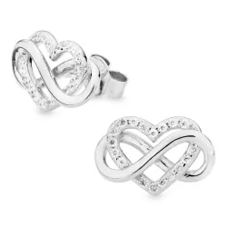 infinity zirkon ørestikker i sølv