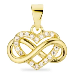 infinity zirkon anheng i forgylt sølv