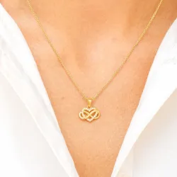 infinity zirkon anheng i forgylt sølv