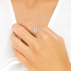 infinity zirkon ring i sølv