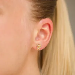 infinity zirkon øredobber i forgylt sølv