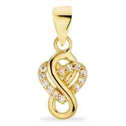 infinity zirkon anheng i forgylt sølv