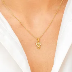 infinity zirkon anheng i forgylt sølv