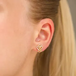 infinity zirkon øredobber i forgylt sølv