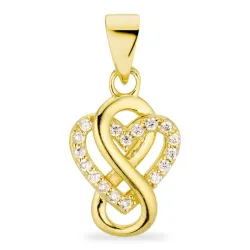 infinity zirkon anheng i forgylt sølv