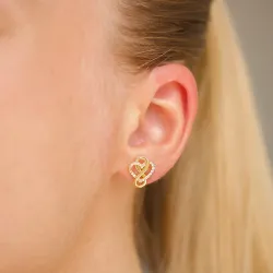 infinity zirkon øredobber i forgylt sølv