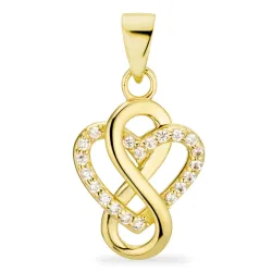 infinity zirkon anheng i forgylt sølv